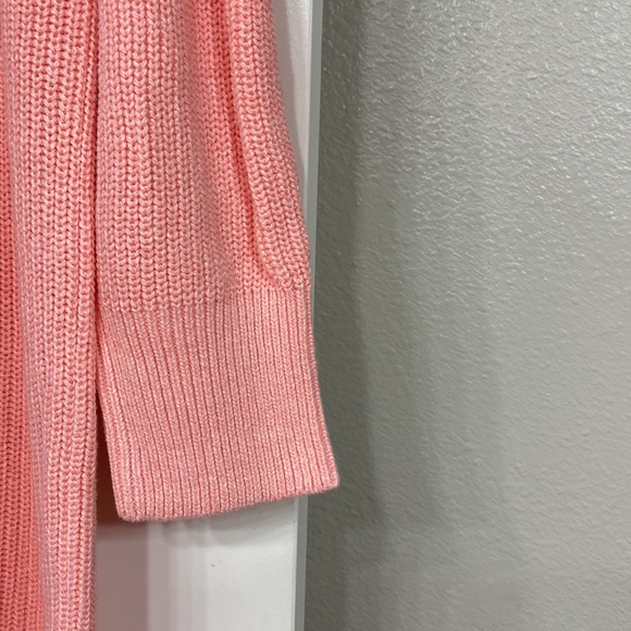 Free Assembly Cowl Neck 3X Pleated Shoulder Sweater Midi Dress Pink - Picture 13 of 15